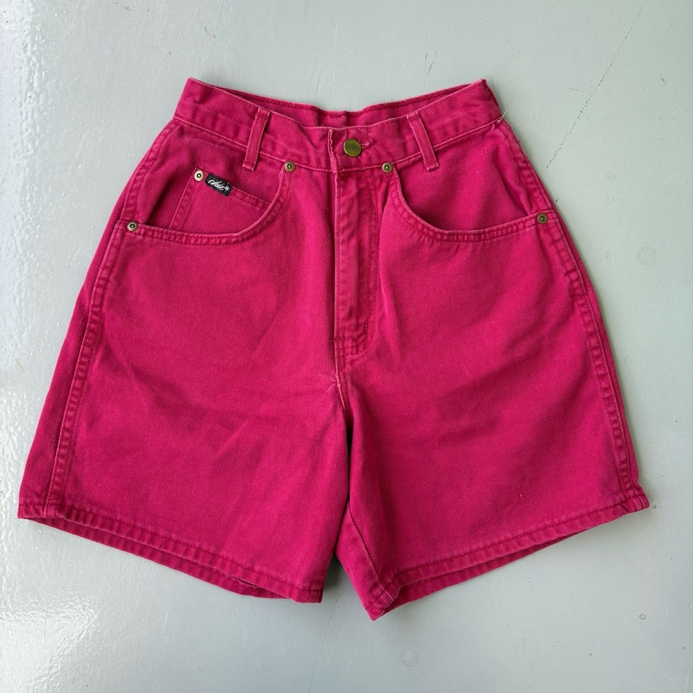 Casual Chic Pink Denim Vintage Women’s Shorts